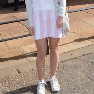 Madewell Skirt Pink and White Stripes